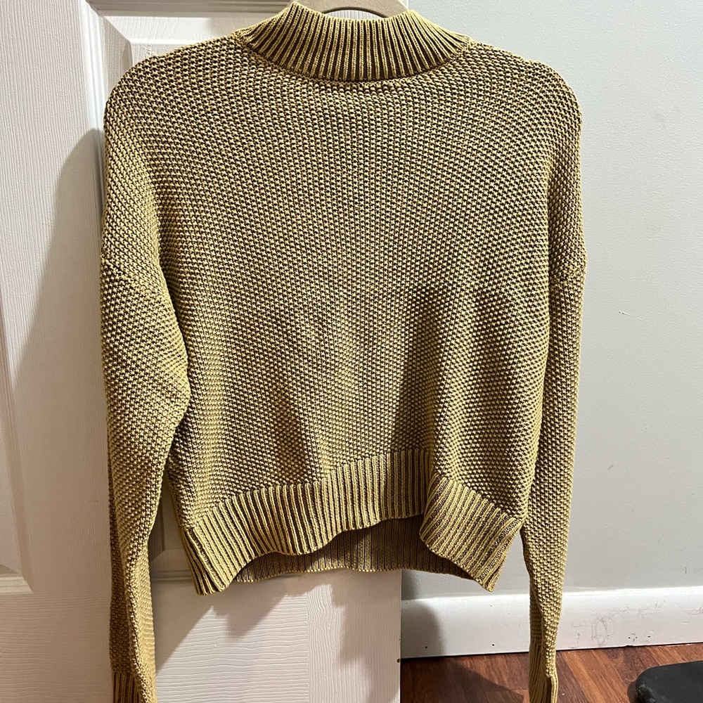 Mineral Wash Mock Neck Sweater